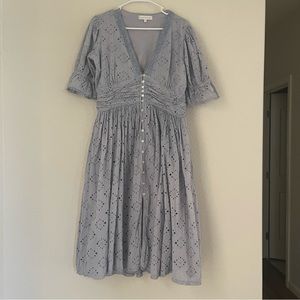 House of Harlow 1960 Eyelet midi dress